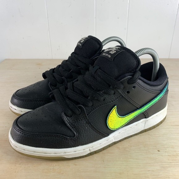 Nike SB Dunk Low Pro Sparkle Oil Black Multicolor 304292-091 Women's 7.5 - Picture 2 of 10